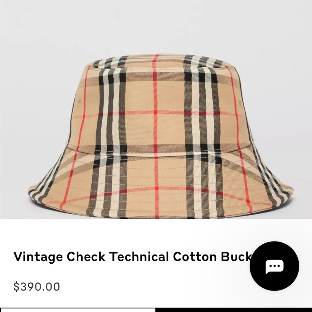 Burberry Vintage Check Bucket Hat! Never Used!